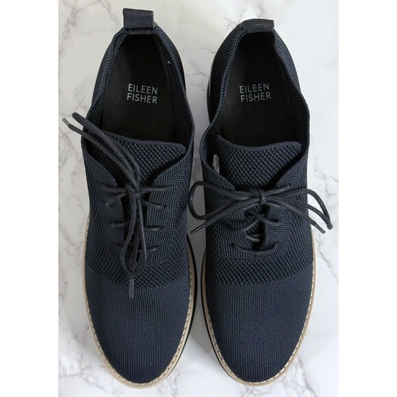 Eileen Fisher Womens Black Jemma Platform Stretch Knit Bootie Shoes Heel Sz 10M - Picture 4 of 10